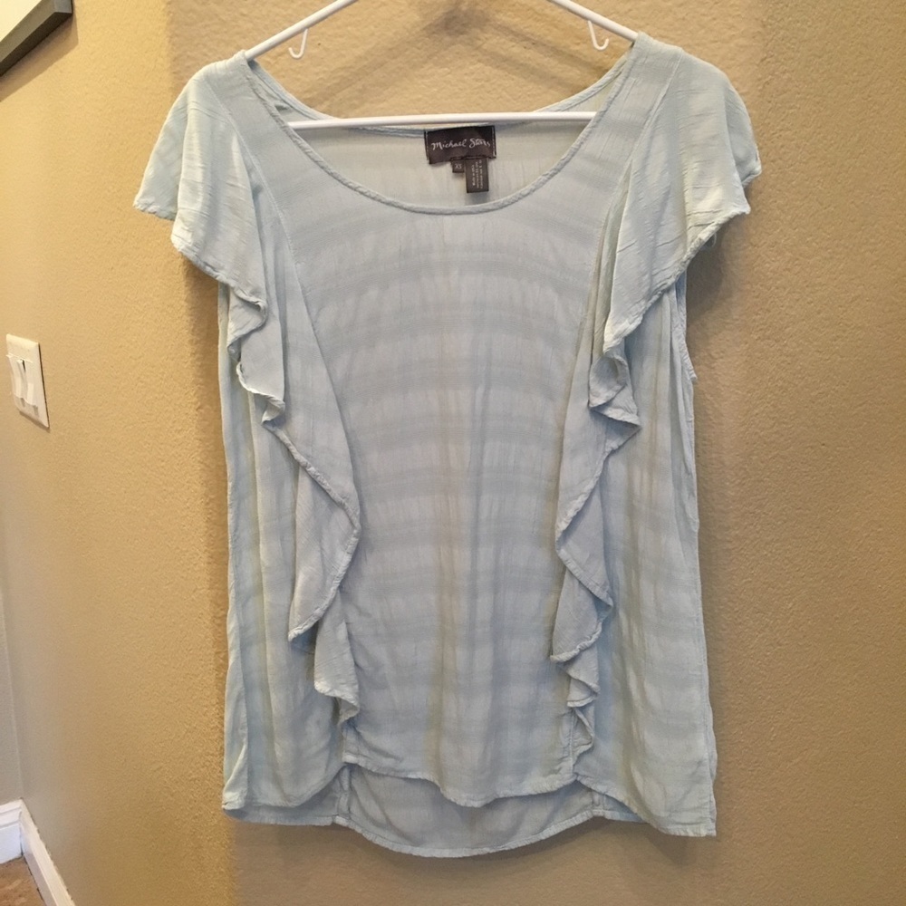 MICHAEL STARS Light Blue Top Size Xmall